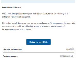 Pas op voor phishingmails uit naam van Zilveren Kruis