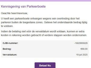 Een parkeerboete ontvangen?